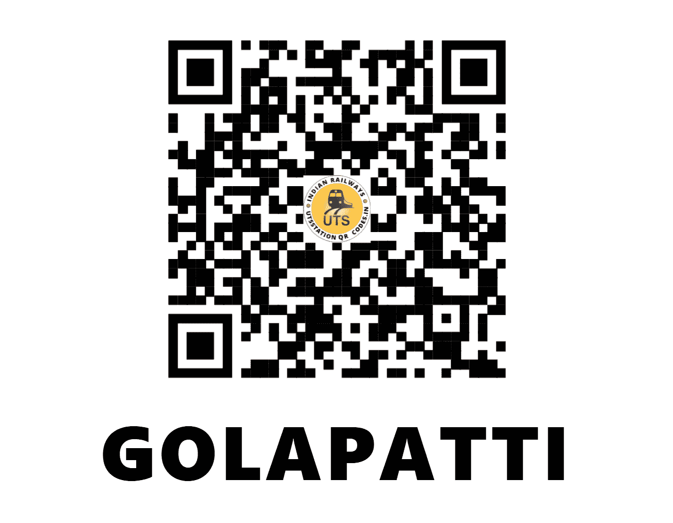 UTS QR Code for GOLAPATTI - GTY - WC (MADHYA PRADESH)